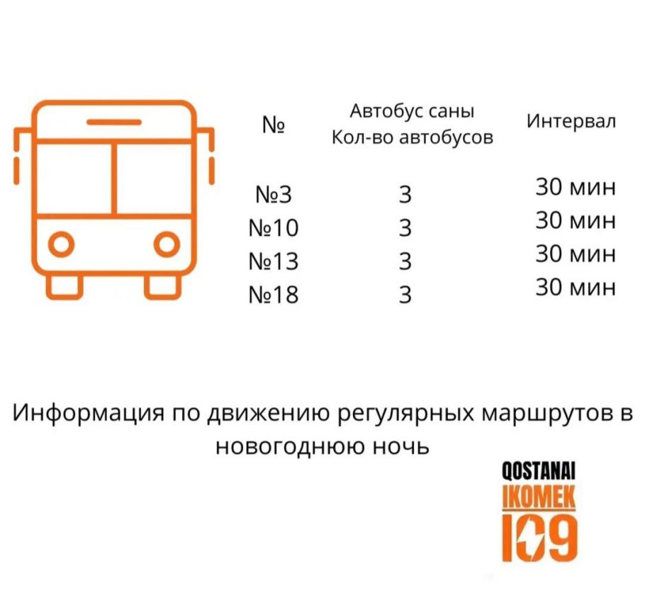 Как будут ходить автобусы в новогоднюю ночь?