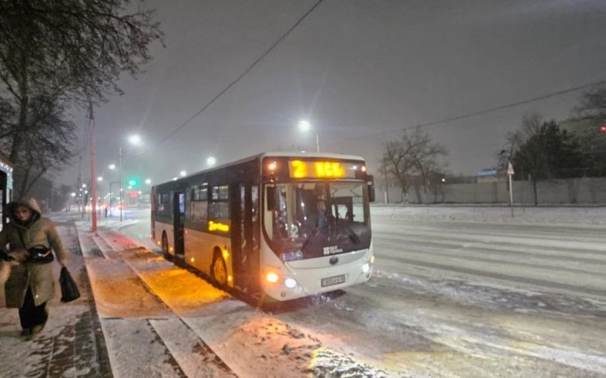 В Костанае водители автобусов начали украшать салоны новогодней атрибутикой