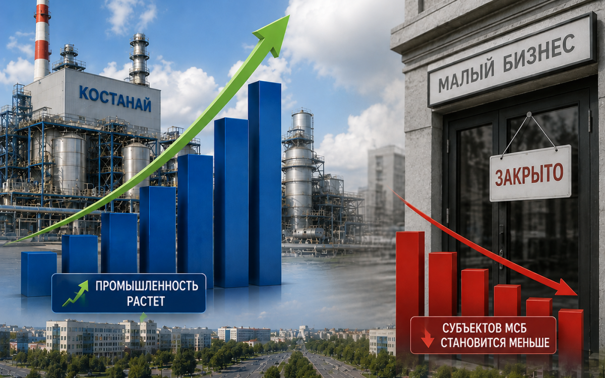 Промышленность Костаная растет, пока число субъектов МСБ сокращается