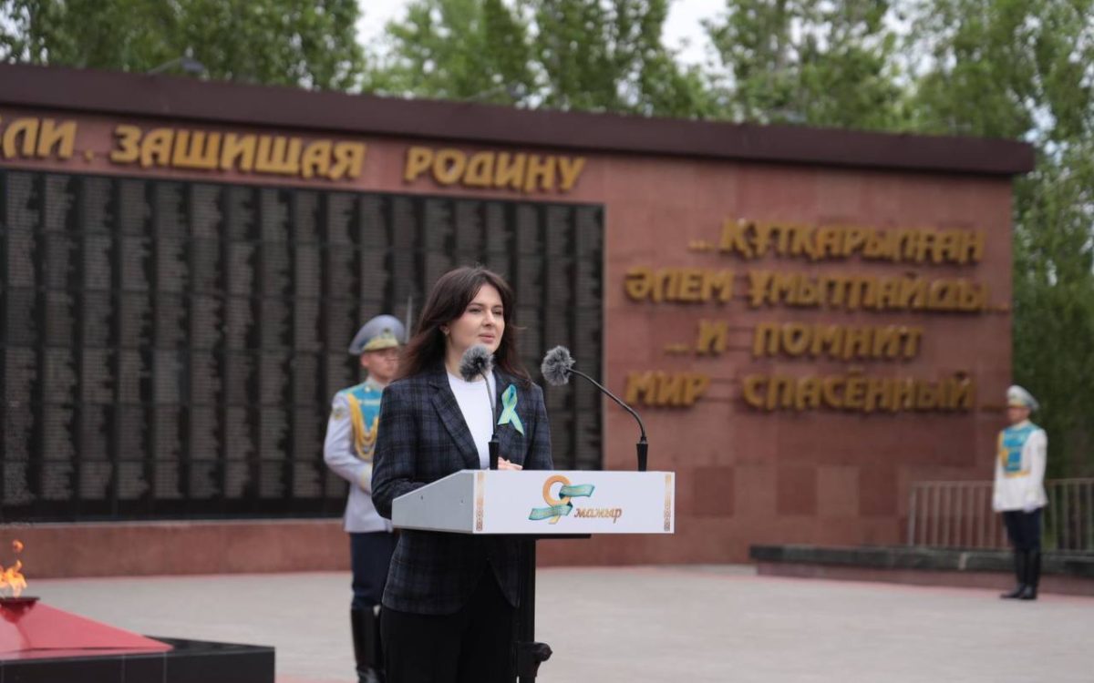 Внучатая племянница героя Ильи Сьянова поздравила костанайцев с Днём Победы