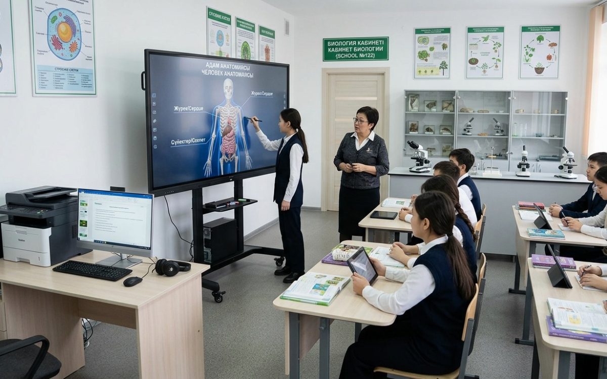 В школу №122 Костаная закупят три современных учебных кабинета